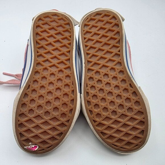 Vans Knu Skool Girls Size 10.5 Blue Pink Sneaker Shoes Casual Walking School - Picture 7 of 13